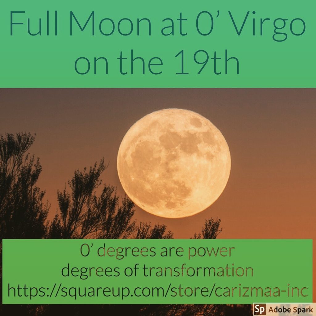 The Full Moon at 0′ Virgo Aura Wright Media