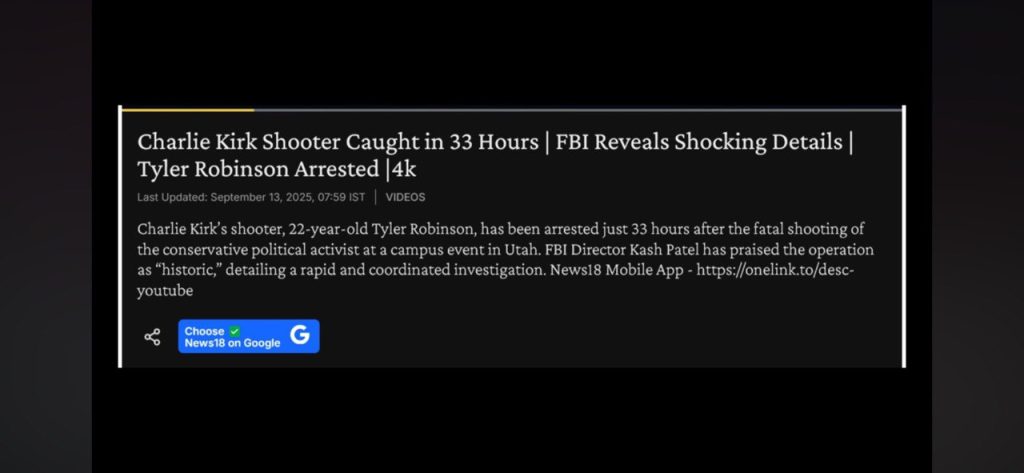 Charlie Kirk 33 hours