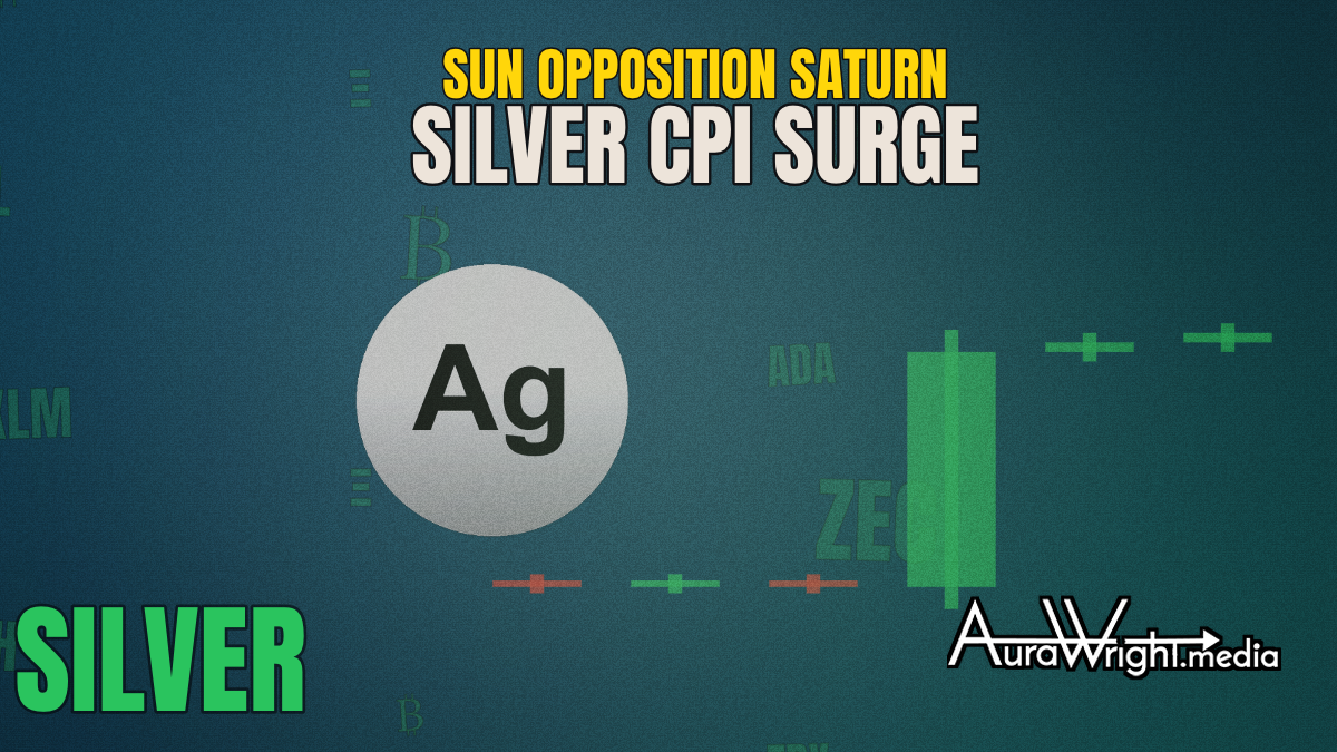 Silver Surges 2.73% — Did Sun Opposition Saturn Trigger the CPI Rally? — silver CPI rally — AURASTROLOGY by Aura Wright