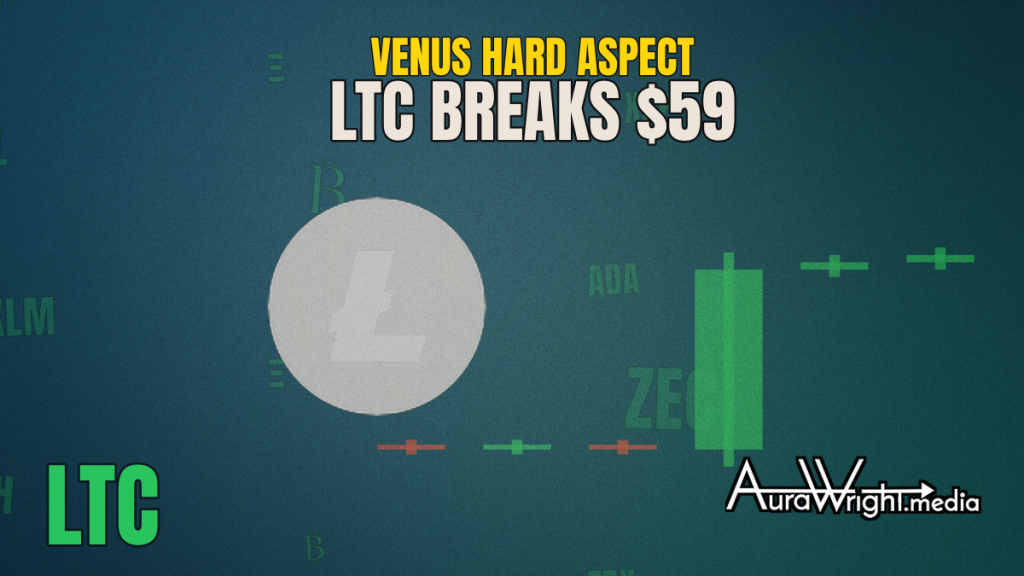 Did Venus Magic Touch LTC Hard Aspect Just Push It Past $59? — Venus Magic Touch LTC — AURASTROLOGY by Aura Wright